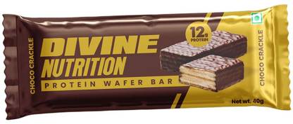 Dn With Divine Nutrition Protein Wafer Bar | Choco Crackle | 12g Protein | Low Calorie, Low Sodium Wafers