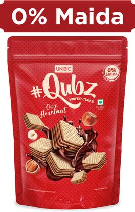 UNIBIC Qubz Choco Hazelnut 0% Maida Wafers