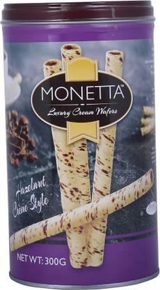 Monetta Hazelnut Wafer Sticks 300g Waffles on a stick