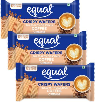 Equal Coffee Wafer Bar (Sugar-Free) | 0% Added Sugar | Flavoured Wafer | Crispy Creamy Wafers