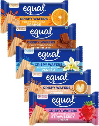 Equal Assorted Wafer Bar (Sugar-Free) | 0% Added Sugar | Flavoured Crispy Creamy Wafers