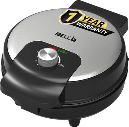 iBELL WAFFLEMATE190 ,1000W, Adjustable Temperature, LED Indicators, Non-Stick,Black Waffle Maker