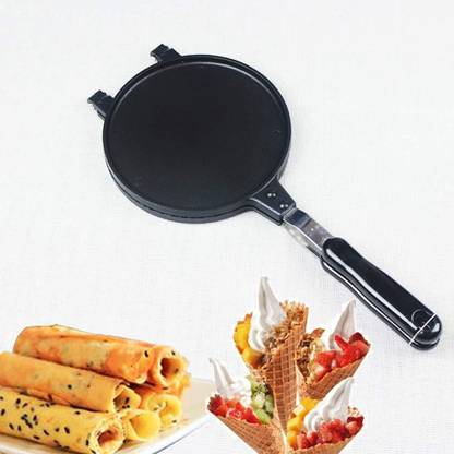 KT Mart Double Side Waffle Maker, Pancake Crispy Cone Omelet Plates Mold Waffle Maker