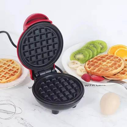 DeoDap Mini Waffle Maker Machine Breakfast, Dessert, Sandwich, Pan Cakes, Other Snacks Waffle Maker
