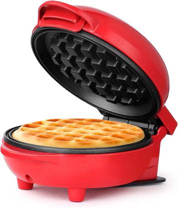 MICRO BELIEVE Portable Electric Non-Stick Waffle Iron , Round Waffle Maker Grill Machine Waffle Maker