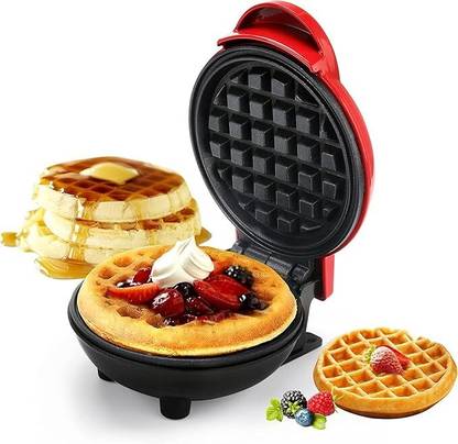 ALAKHEXPORT Mini Waffle Maker Portable Electric Non-Stick Waffle Iron Electric Waffle Maker