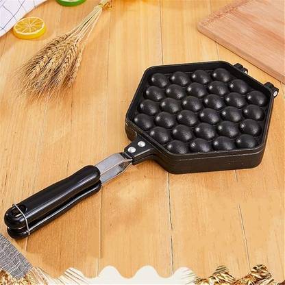 swabs Egg Puff Maker, Baking Pan, with Handle Tea Houses for Parties Waffle Maker