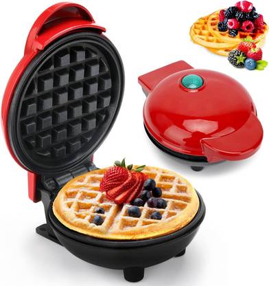 WeProve Mini Waffle Maker Machine 3 In 1 Easy To Clean Dual Side Plate Waffle Maker