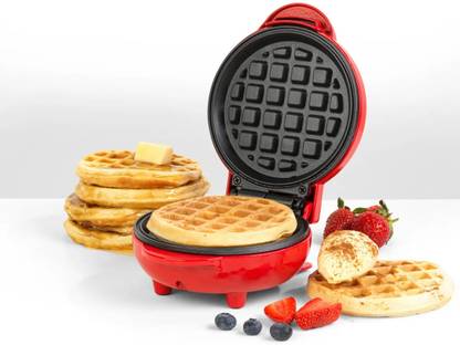 Buyerzone Compact 3-in-1 Waffle Maker - 350W Electric Non-Stick Pancake & Waffle Iron Waffle Maker