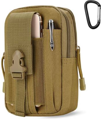 INKMILAN Multi-zipper Mobile Phone Portable Sports Canvas Tactical Running Fanny Bags Waist Bag