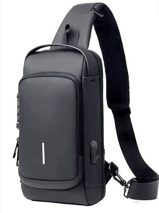 ZIOME Backpack Waterproof Crossbody Sling Bag Unisex Chest Bag with USB Shoulder Bag Waist bag