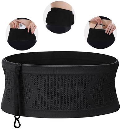 HASTHIP Slim Running Belt Bag with Hook Elastic Open Waist Bag for Keep Phone Waist Bag