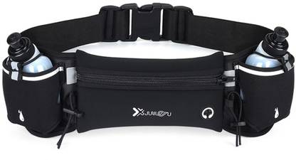 LQZ Running Belt Hydration System with Water Bottles Pack Waist Bag
