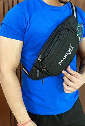 Pramadda Pure Luxury Classic Luxor Waist Pouch Bag Crossbody Chest Bag for Sports Travelling Running Hands Free Waist Bag | Fashion Accessories for Men and Women. Adjustable Strap Waist Bag | Chest Crossbody Bag