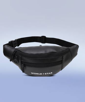 Worldstar rock leather look black waist bag_a Waist Bag