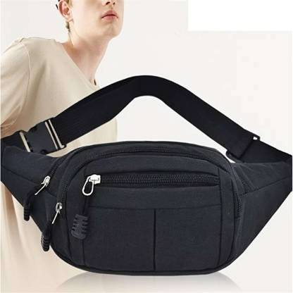 TNJ Men's Black Waist Bag || Men's Casual Waist Bag || Stylo Men's Waist Bags Casual