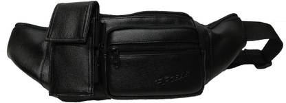 F Gear Potent Art Leather Black Adjustable Strap Waist Bag