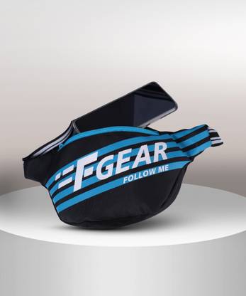 F Gear Enzo Black Blue Adjustable Strap Waist Bag