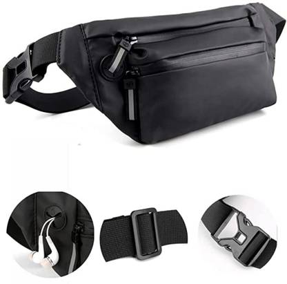 स्मार्ट सूइंगर Black Waist Bag वेस्ट पाउच वेस्ट बेल्ट चेस्ट पाउच