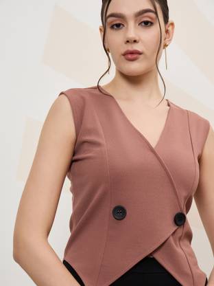 ATHENA Solid Women Waistcoat