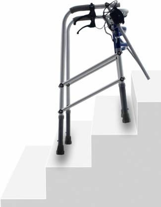 VISSCO Step Walker for Climbing stairs with Lever Mechanism to Adjust Rear & Front Legs Walking Stick