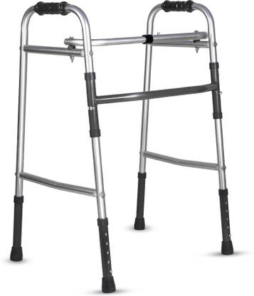 VISSCO Dura Lite, Walker With Foldable & Height Adjustable Walking Aid Walking Stick
