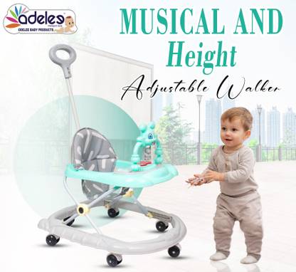 ODELEE Musical Activity Walker With Parent Rod