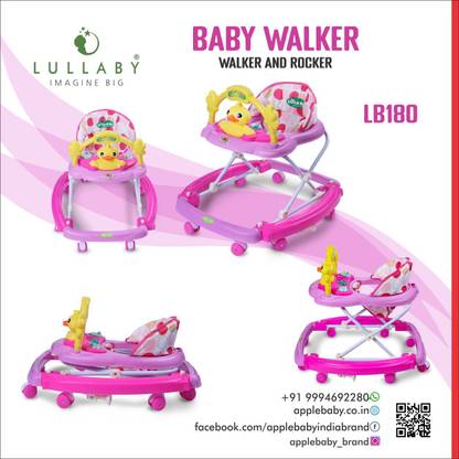 Apple Baby Musical Walker & Rocker With Parent Rod