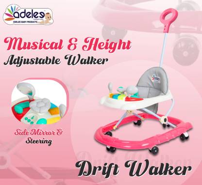 ODELEE Musical Activity Walker With Parent Rod
