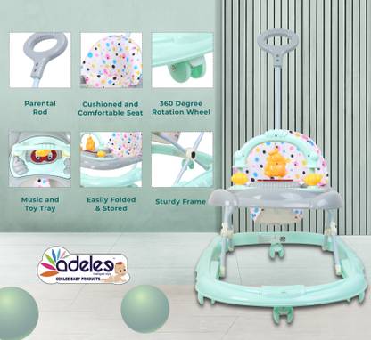 ODELEE Musical Activity Walker With Parent Rod