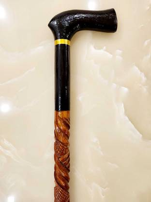 Sanvi Creation Mart Wooden walking stick durable and fancy for men and women and old people Walking Stick