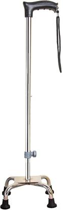 Bexdir Surgical 4 Leg Chroome Walking Stick (With Support) Walking Stick