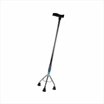 H Das 4 Leg Adjustable Black Colour Light Weight for Men/Women, Patients Walking Stick