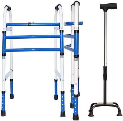 kgn surgical Adjustable Foldable Walker WS 01 for Men Women Adult Patients & Old Age People Walking Stick