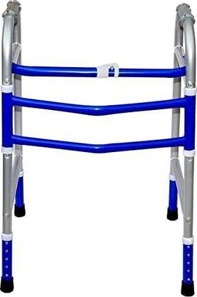 kgn surgical Portable Light Weight Adjustable Walker for Adults Old Age people ( BLUE ) Walking Stick