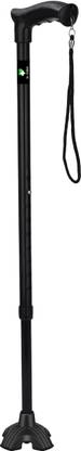 Dr. TORSO Walking Stick with Self Standing Base and Adjustable Height Walking Stick