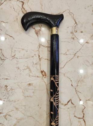 RanaCreation Morning wooden walking stick in black antique design for grandpaa and grandmaa Walking Stick