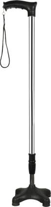 HSQP HSQPENTERPRISES Surgical 4 Leg Quadripod Black Height Adjustable Walking Stick Walking Stick