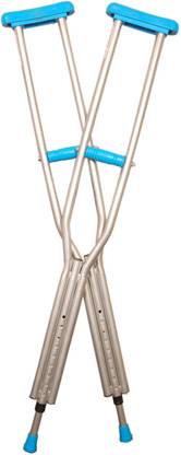 KENKO mobility 2pcs light weight auxiliary underarm crutch with height adjustable sky blue Walking Stick