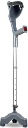 EXCLIQ Astra Max Elbow Crutch Tripod Base (FIXED HANDLE) Light Weight Walking Stick