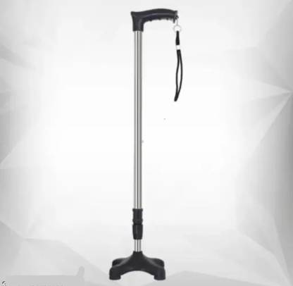 chauhan traders Strong Walking Stick with Adjustable Height, Mild-Steel Body Men/Women Walking Stick