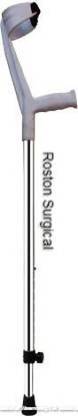 roston Surgical Elbow Grey and Steel Men/Women/Old People Height Adjustable ( heavy ) Walking Stick