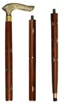 Nagina Wood Creation Walking Stick Handcrafted- 37 inches Walking Stick