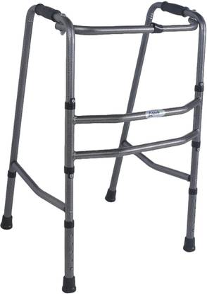 Asmofit Height Adjustable Walker LightWeight and Portable - Ideal for Senior Citizens Walking Stick