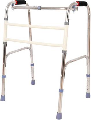 LACOPINE Lightweight Height Adjustable Folding Walker For Seniors, Adults And Patients Walking Stick