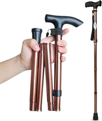 Entros Premium Hight Adjustable Aluminum Single L-Shaped Folding Walking Stick - KL927L Walking Stick