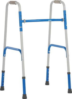 TYNOR Walker Foldable Ergo, Silver, Universal Size, 1 Unit Walking Stick