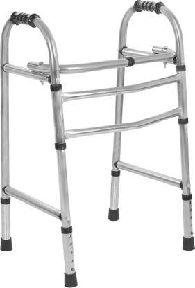 BBSurgical Height Adjustable Foldable Surgical Walker AntiSkid Base, Stability, Rubber Grip Walking Stick