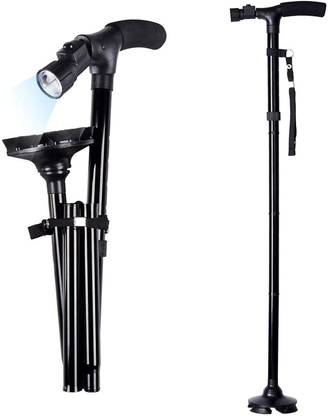 SeaRegal Portable Aluminium Alloy Handle Dependable Professional LED Light Folding Walking Stick For Old Gentleman, walking sticks for old people, walking stick for old women, stick for old man walking Walking Stick Walking Stick