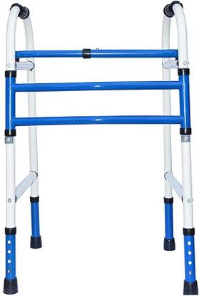 kgn surgical Light Weight Height Adjustable Foldable Walker for Adult ws 87 Old Age People Walking Stick